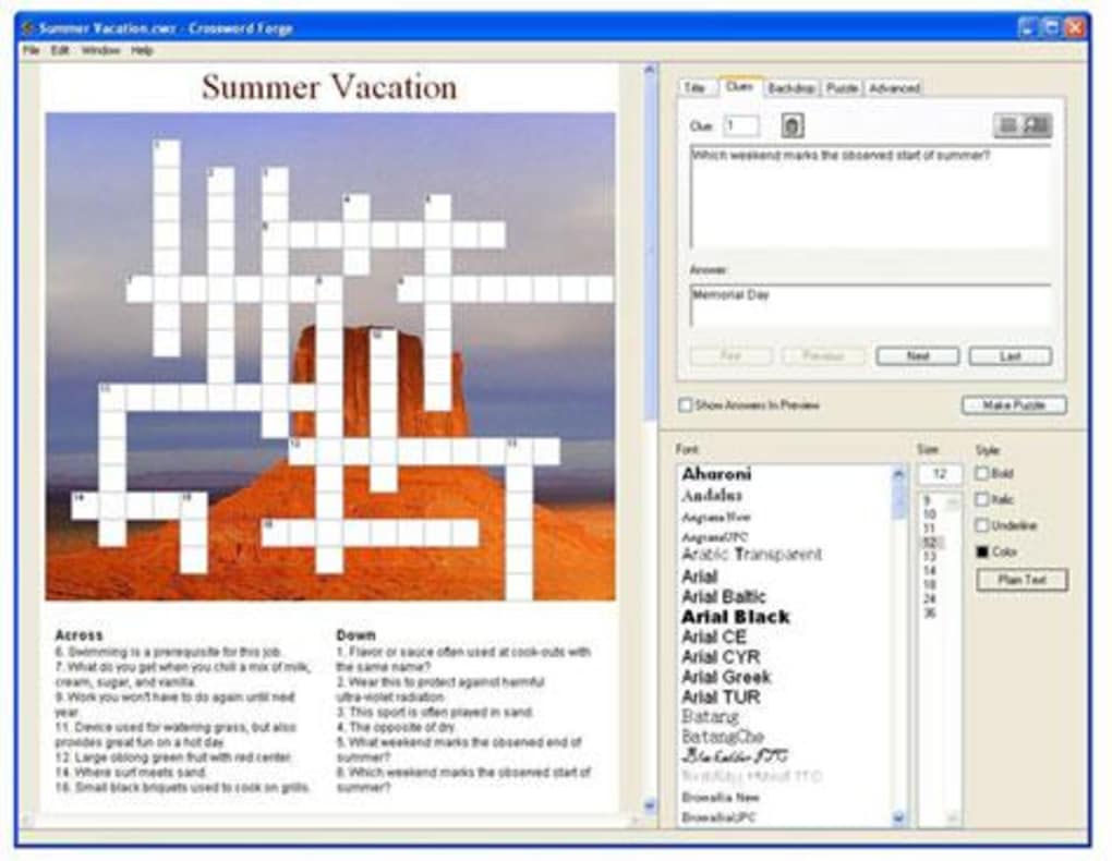 crossword creator software for mac free